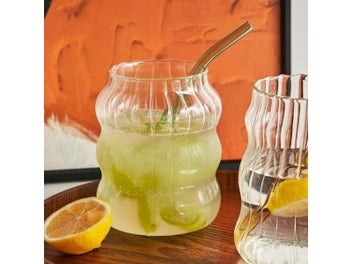 Listing 7 of 10 for Lazzy House Glass Coffee Mugs Milk Cup Heat Resistant Drinking Glasses