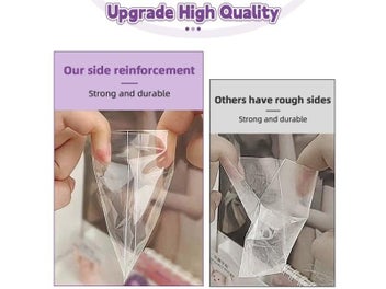 Listing 4 of 10 for 50/100Pcs Korea Card Sleeves Clear Acid Free-No CPP HARD 3 Inch Photocard Film