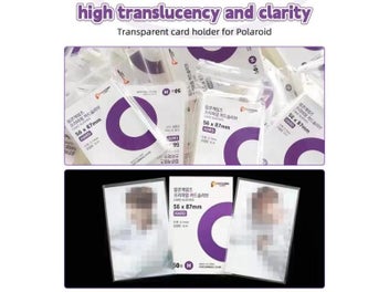 Listing 7 of 10 for 50/100Pcs Korea Card Sleeves Clear Acid Free-No CPP HARD 3 Inch Photocard Film