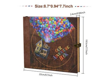 Listing 4 of 15 for 146 Page DIY Handmade Photo Album Scrapbook Our Adventure Book Retro Kraft