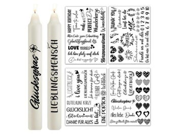 Listing 2 of 9 for Christmas Candle Sticker Color Exquisite Pattern Candle Tattoo Film Sticker