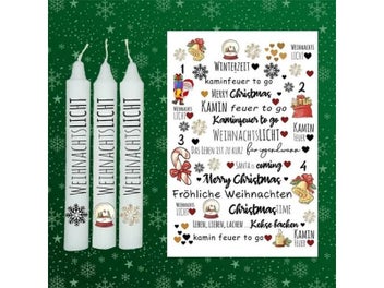 Listing 5 of 9 for Christmas Candle Sticker Color Exquisite Pattern Candle Tattoo Film Sticker