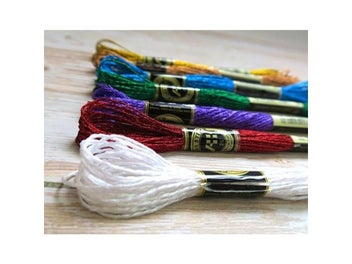 Listing 7 of 9 for Hot 19Pcs Metallic Embroidery Skein Threads Multi-Color Embroidery Floss