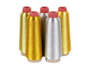 Listing 3 of 10 for Colorful Computer Embroidery Cross Stitch DIY Manual Bright Silk Gold Thread