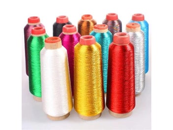 Listing 5 of 10 for Colorful Computer Embroidery Cross Stitch DIY Manual Bright Silk Gold Thread