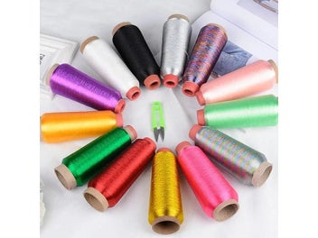 Listing 8 of 10 for Colorful Computer Embroidery Cross Stitch DIY Manual Bright Silk Gold Thread