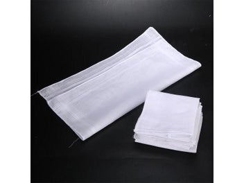 Listing 7 of 9 for 5pcs New White Pocket Cotton Handkerchiefs Reusable Hanky 40*40cm Special