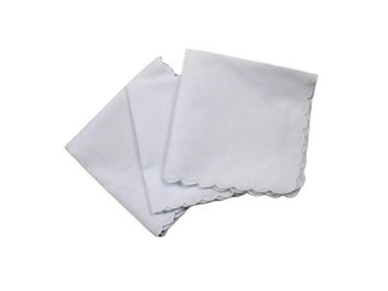Listing 5 of 8 for 5Pcs/lot Solid Lace Cotton Handkerchiefs For Women Kids Birthday/Christmas Gift