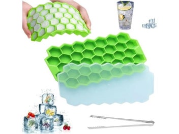 Listing 3 of 10 for 37 Grid Ice Making Silicone Mold With Lid For Food Grade Honeycomb Ice Cubes