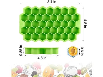 Listing 8 of 10 for 37 Grid Ice Making Silicone Mold With Lid For Food Grade Honeycomb Ice Cubes