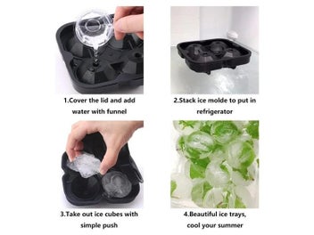 Listing 7 of 10 for 3D Diamond Skull Silicone Ice Mold Tray For Whiskey Cocktails