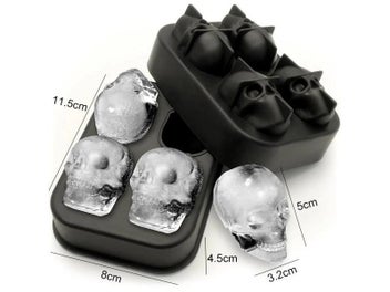 Listing 8 of 10 for 3D Diamond Skull Silicone Ice Mold Tray For Whiskey Cocktails