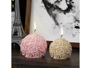 Listing 2 of 9 for 3D Rose Ball Aromatherapy Candle Soap Mould Rose Flower Cake Decoration Scented