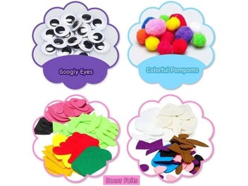 Listing 3 of 9 for 6Pcs Hand Puppet Making Kit For Kids Art Craft Felt Toys Make Your Own Sock