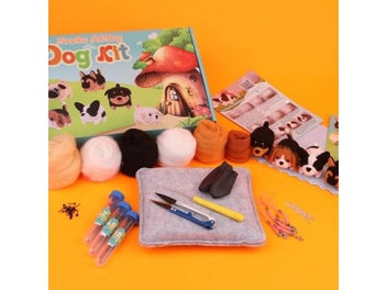 Listing 4 of 9 for KRABALL Dog Wool Felting Non-Finished Material Package For DIY Doll Toy Gift