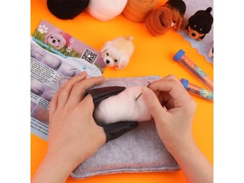 Listing 5 of 9 for KRABALL Dog Wool Felting Non-Finished Material Package For DIY Doll Toy Gift