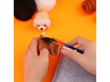 Listing 6 of 9 for KRABALL Dog Wool Felting Non-Finished Material Package For DIY Doll Toy Gift