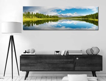 Listing 1 of 3 for ON SALE FREE SHIPPING - 1200MM LONG Canvas Art Print - Mountain Lake