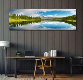 Listing 2 of 3 for ON SALE FREE SHIPPING - 1200MM LONG Canvas Art Print - Mountain Lake