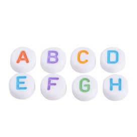 Listing 3 of 3 for Acrylic Letter Beads A-Z Round Alphabet Beads