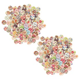 Listing 2 of 3 for 200Pcs Wooden Sewing Buttons 15mm with Assorted Colors