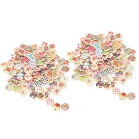 Listing 3 of 3 for 200Pcs Wooden Sewing Buttons 15mm with Assorted Colors