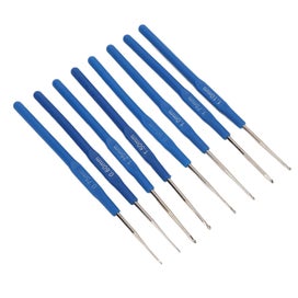 Listing 3 of 3 for 8pcs Crochet Hooks Blue Thin Ergonomic Handle