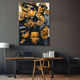 Listing 4 of 5 for ON SALE FREE SHIPPING - LARGE Canvas Art Print - Rapper