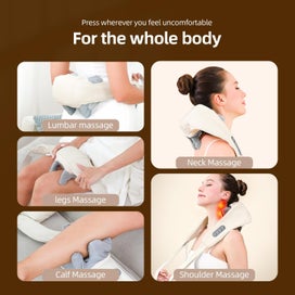 Listing 6 of 6 for Shoulder Massager Cordless Neck Massage Pillow Muscle Kneading Massager Beige