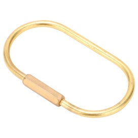 Listing 3 of 3 for Outdoor Brass Screw Lock Clip Key Chain Ring Retro Oval-Shaped Keychain