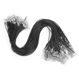 Listing 2 of 3 for 100pcs Lobster Clasp Wax Rope Waxed Thread Leather Cord Necklace DIY Jewelry