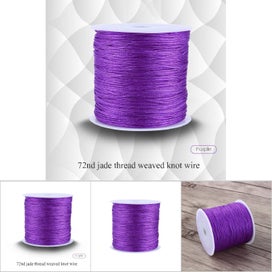 Listing 3 of 3 for 100M x 0.8mm Nylon Chinese Knot Cord Rattail Macrame Shamballa Thread String