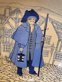 Listing 2 of 14 for Rare Royal Doulton Night of the Watchman Dinner Bowl - Made in England - 1920s