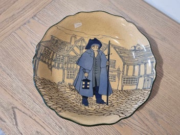 Listing 9 of 14 for Rare Royal Doulton Night of the Watchman Dinner Bowl - Made in England - 1920s