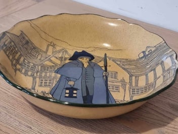 Listing 11 of 14 for Rare Royal Doulton Night of the Watchman Dinner Bowl - Made in England - 1920s