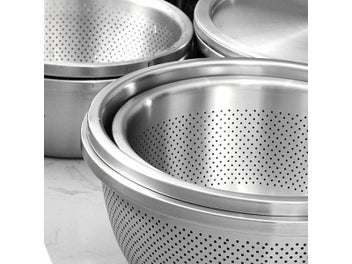 Listing 6 of 10 for 304 Stainless Steel Drain Basket Vegetable Rice Washing Basin Water Leakage