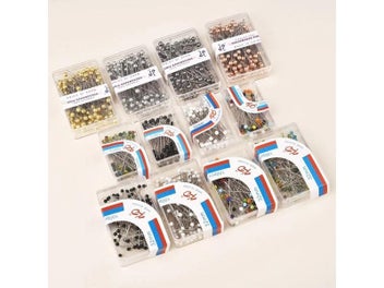Listing 5 of 10 for 50/100Pcs Fashion Sewing Needles Colored Glass/Ceramics Head Bead Pin Stitch