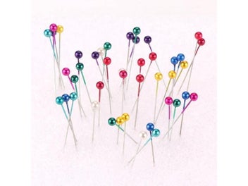 Listing 6 of 9 for 480Pcs Sewing Pins Straight Pins Head Pins Colorful White Round Pearl Head