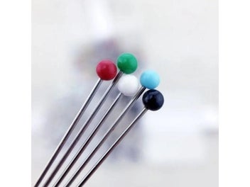 Listing 3 of 9 for New Portable 100PCS/Set DIY Round Pearl Head Pins Mixed Colors Straight