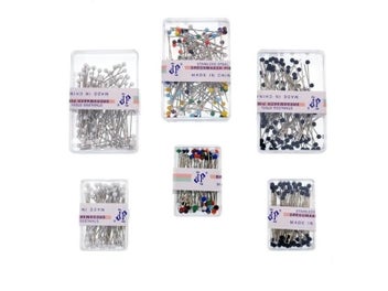 Listing 6 of 9 for New Portable 100PCS/Set DIY Round Pearl Head Pins Mixed Colors Straight