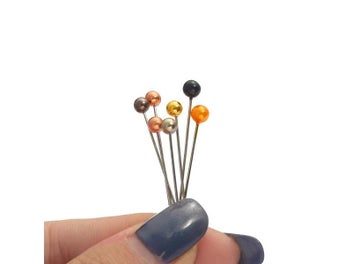 Listing 4 of 10 for Hot Sale 100Pcs Sewing Pins 38mm Pearl Ball Head Push Pins Straight Quilting