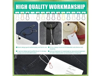 Listing 4 of 10 for 100Pcs Safety Bulb Pins Clothing Tag Calabash Crochet Stitch Markers Metal