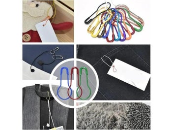 Listing 7 of 10 for 100Pcs Safety Bulb Pins Clothing Tag Calabash Crochet Stitch Markers Metal