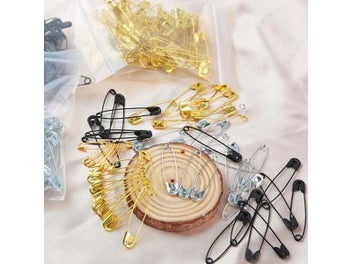 Listing 7 of 10 for 100Pcs Safety Pins DIY Sewing Tools Accessory Silver Metal Needles Large Safety