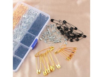 Listing 8 of 10 for 100Pcs Safety Pins DIY Sewing Tools Accessory Silver Metal Needles Large Safety