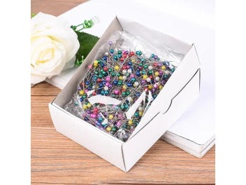 Listing 3 of 9 for 800pcs Round Dressmaking Pins Mix-color Pearl Round Head Florists Sewing Pins
