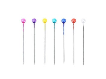 Listing 7 of 9 for 800pcs Round Dressmaking Pins Mix-color Pearl Round Head Florists Sewing Pins