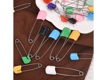 Listing 5 of 10 for 50Pcs 4/5.5cm Pins Plastic Head Cloth Diaper Pins Buckles Sewing Baby Safety