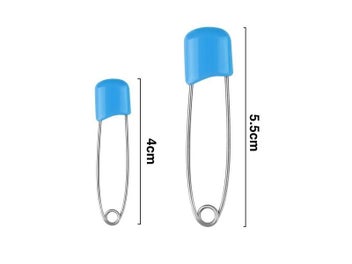 Listing 8 of 10 for 50Pcs 4/5.5cm Pins Plastic Head Cloth Diaper Pins Buckles Sewing Baby Safety