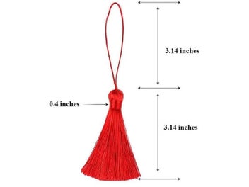 Listing 5 of 16 for 2/5/10Pcs 16cm Chunky Tassels Soft Elegant Handmade Silky Floss Tassels With